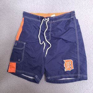 Detroit Tigers Board Shorts Mens Medium 32 Waist Swim Trunks Genuine Merchandise